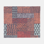 Bohemisches Patchwork: handgezeichnet nahtloses De Fleecedecke (Vorderseite (Horizontal))