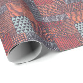 Bohemisches Patchwork: handgezeichnet nahtloses De Geschenkpapier (Rolleneckpunkt)
