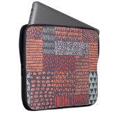 Bohemisches Patchwork: handgezeichnet nahtloses De Laptopschutzhülle (Vorne Rechts)