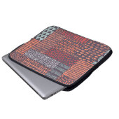Bohemisches Patchwork: handgezeichnet nahtloses De Laptopschutzhülle (Vorne Knopf)