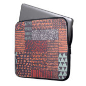 Bohemisches Patchwork: handgezeichnet nahtloses De Laptopschutzhülle (Vorderseite Links)