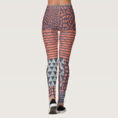Bohemisches Patchwork: handgezeichnet nahtloses De Leggings (Rückseite)