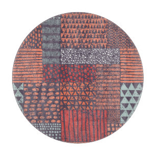 Bohemisches Patchwork: handgezeichnet nahtloses De Schneidebrett