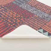 Bohemisches Patchwork: handgezeichnet nahtloses De Sherpadecke (3/4)