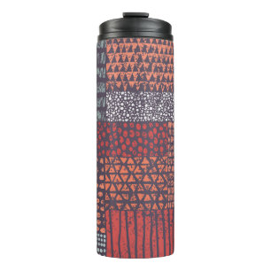 Bohemisches Patchwork: handgezeichnet nahtloses De Thermosbecher