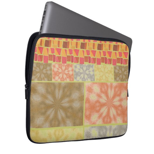 Bohemisches Patchwork Laptopschutzhülle (Vorne Rechts)