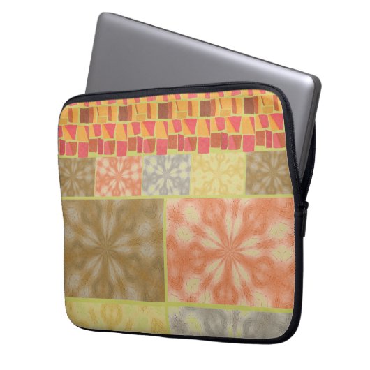 Bohemisches Patchwork Laptopschutzhülle (Vorderseite Links)
