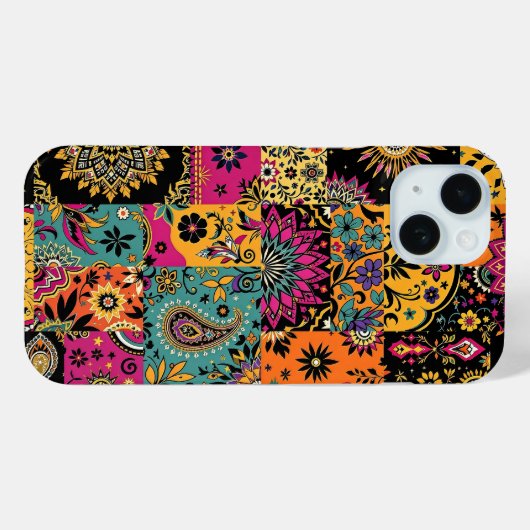 Bohemisches Patchwork Mandala und Paisley Pattern Case-Mate iPhone Hülle (Rückseite (Horizontal))