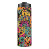 Bohemisches Patchwork Mandala und Paisley Pattern Thermosbecher (Vorderseite)
