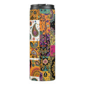 Bohemisches Patchwork Mandala und Paisley Pattern Thermosbecher (Rückseite)