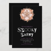 Bohemisches Pentagram Hexenmagick-Halloween-Party Einladung (Vorne/Hinten)