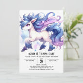 Bohemisches Printable Horse Birthday Einladung (Stehend Vorderseite)