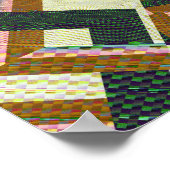 Bohemisches Rad des Fortune Fraktal Mandala Art Poster (Ecke)