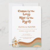 Bohemisches Retro-Foto Lässig Hochzeit Einladung (Vorderseite)