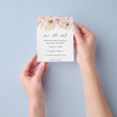 Bohemisches Rosa Floral Save the Date Flyer (Gruppe)