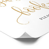 Bohemisches Rosa-Rosa-Gästebuch Poster (Ecke)