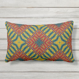 Bohemisches Rot-Gelb-Cool-Hippie-Ethnic-Stamm Kissen Für Draußen