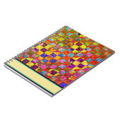 Bohemisches Schachbrettmuster Notizblock (Linke Seite)