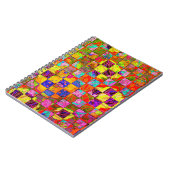 Bohemisches Schachbrettmuster Notizblock (Linke Seite)