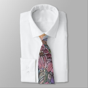 Bohemisches Shabby Chic Blumengarten Krawatte