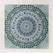 Bohemisches Shabby Chic Mandala Dot Art Design Puzzle (Horizontal)
