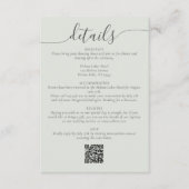 Bohemisches Skript Einfache Hochzeitsdetails Begleitkarte (Vorderseite)
