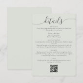 Bohemisches Skript Einfache Hochzeitsdetails Begleitkarte (Vorne/Hinten)