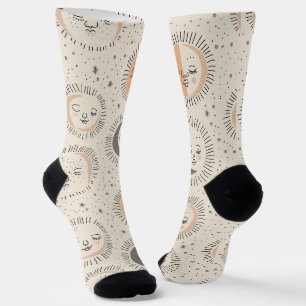 Bohemisches Sonnenmuster - Boho Socken