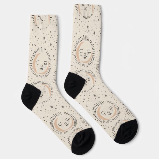 Bohemisches Sonnenmuster - Boho Socken (Rechts)