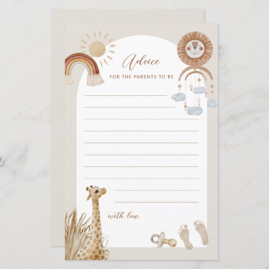 Bohemisches Spielzeug Giraffe Sun Ratschläge für E (Vorne/Hinten)