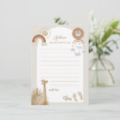 Bohemisches Spielzeug Giraffe Sun Ratschläge für E Einladung (Stehend Vorderseite)