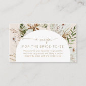 Bohemisches Strandrezept für die Braut Begleitkarte (Vorderseite)