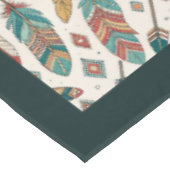 Bohemisches Tablettentuch mit PfeilFedern Tischdecke (Schrägansicht)