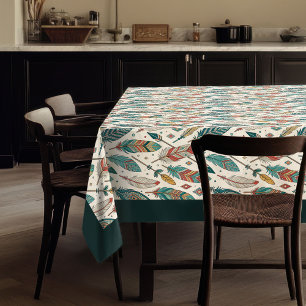 Bohemisches Tablettentuch mit PfeilFedern Tischdecke
