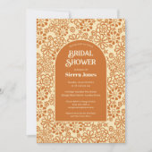 Bohemisches Tan Brown Brautparty Einladung (Vorderseite)