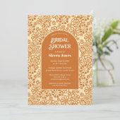 Bohemisches Tan Brown Brautparty Einladung (Stehend Vorderseite)