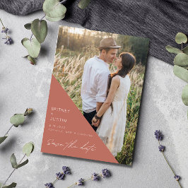 Bohemisches Terracotta Arch Foto Hochzeit Save The Date