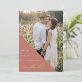 Bohemisches Terracotta Arch Foto Hochzeit Save The Date (Stehend Vorderseite)