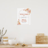 Bohemisches Terracotta-Brautparty Begrüßungszeiche Poster (Küche)