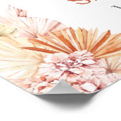 Bohemisches Terracotta-Brautparty Begrüßungszeiche Poster (Ecke)