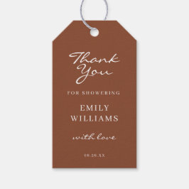 Bohemisches Terracotta Brautparty - Unterstützung  Geschenkanhänger