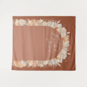 Bohemisches Terracotta-Pampas-Gras-Brautparty Wandteppich (Vorderseite (Horizontal))