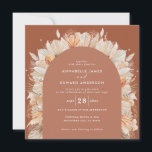 Bohemisches Terracotta Pampas Gras Stilftige Hochz Save The Date<br><div class="desc">Bohemische Terracotta Pampas Gras stilvolle moderne zeitgenössische Foto Einladungskarte.</div>