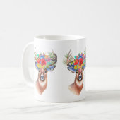 Bohemisches Thema Majestic Stag Kaffee Tasse (Vorderseite Links)