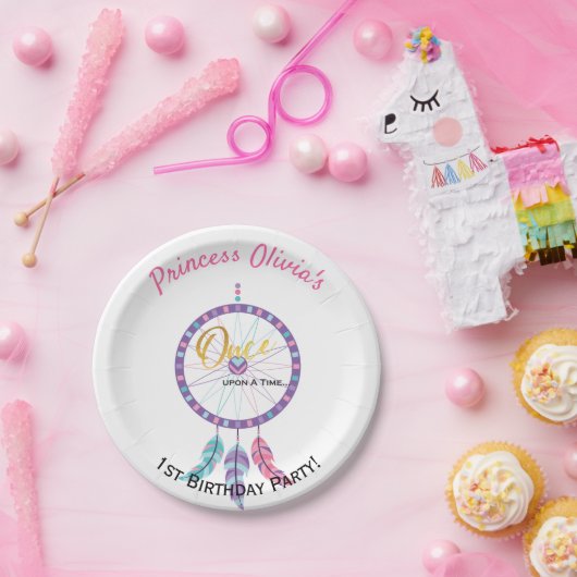 Bohemisches Traumfei-Märchen Einmal in der Zeit Pappteller (Party)