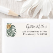 Bohemisches tropisches Monstera Blätter Rücksendea (Insitu)