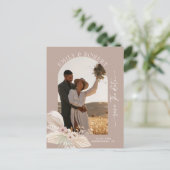 Bohemisches tropisches Personalisiertes Foto Save Postkarte (Stehend Vorderseite)