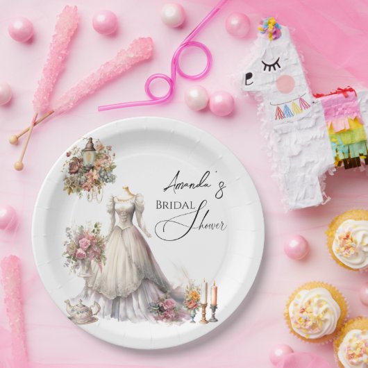 Bohemisches Viktorianisches Hochzeitskleid Tee Bra Pappteller (Party)