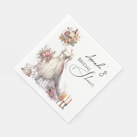 Bohemisches Viktorianisches Hochzeitskleid Tee Bra Serviette (Ecke)