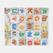 Bohemisches Vintag personalisieren Fleecedecke (Vorderseite (Horizontal))